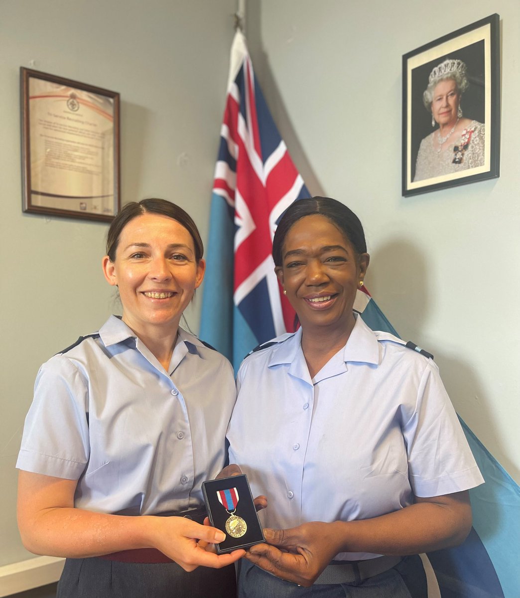 MediaRAF's tweet photo. 7644 Squadron’s new Honorary Air Commodore Dr Marcia McLaughlin paid her inaugural visit to the Reserve unit's HQ at RAF Halton. Dr McLaughlin's first official task was to award the Queen’s Platinum Jubilee medals to sqn personnel inc Cpl Rudel. #QPJ #RAuxAF https://t.co/bYg7f5GRGO