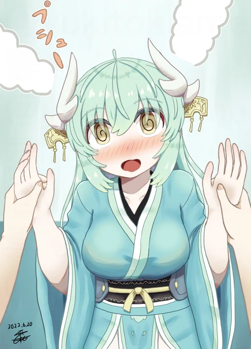 きよひー「痛っ!…え、まままますたぁ!! そそそんなに心配なさらなくても……その、あの、少し手をぶつけてしまったというか、ぶつけてしまって…あのその…」
#FGO  #清姫 
