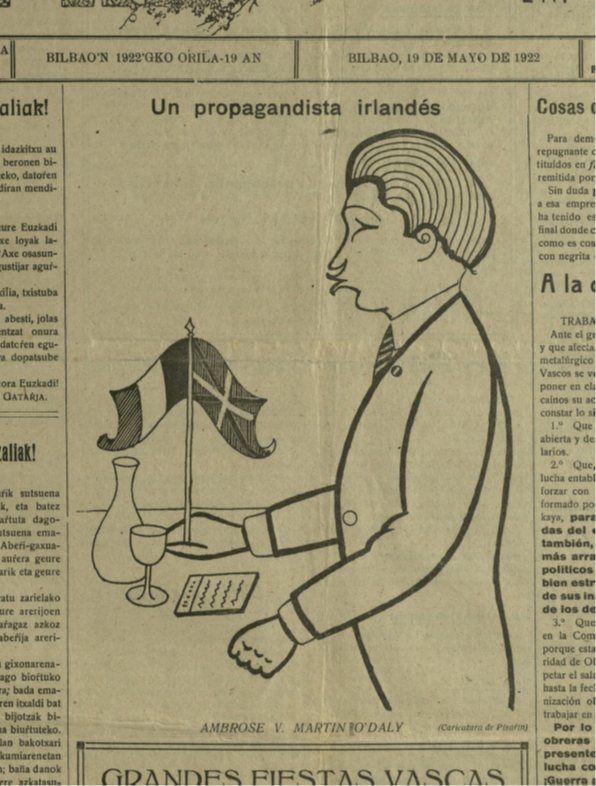 niallbcullen's tweet photo. Looking forward to presenting at the @WHAtweets World History Association Annual Conference this Saturday in Bilbao. My paper is titled "The โRoamingโ Nationalist Exile: Ambrose Martin in the Basque Country (1922)" #twitterstorians #Bilbao #BasqueCountry #BasqueIrish https://t.co/3iWH4ACG5J