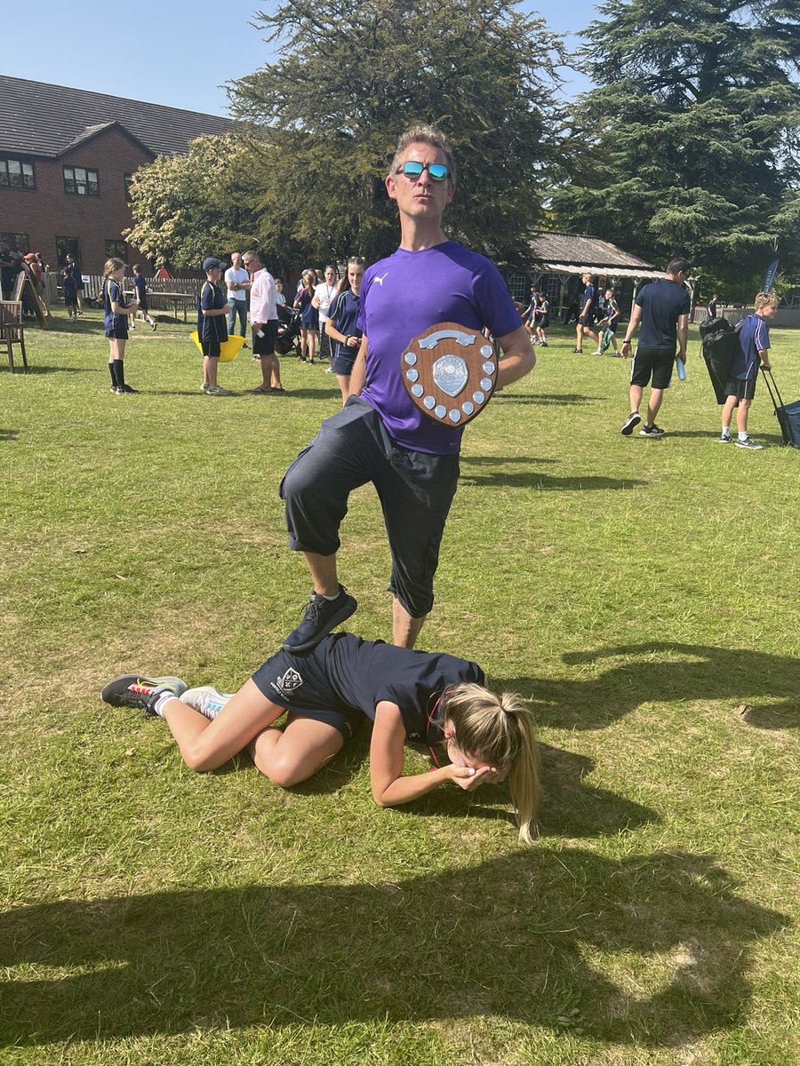 Well done to all of our pupils for an amazing sports day 2022! 
🥇Buckfield 
🥈 Lydney 
🥉Loddon 
4th Wynstow! 
Mr Reynolds is pleased to have the shield from Miss Martinez and Lydney!