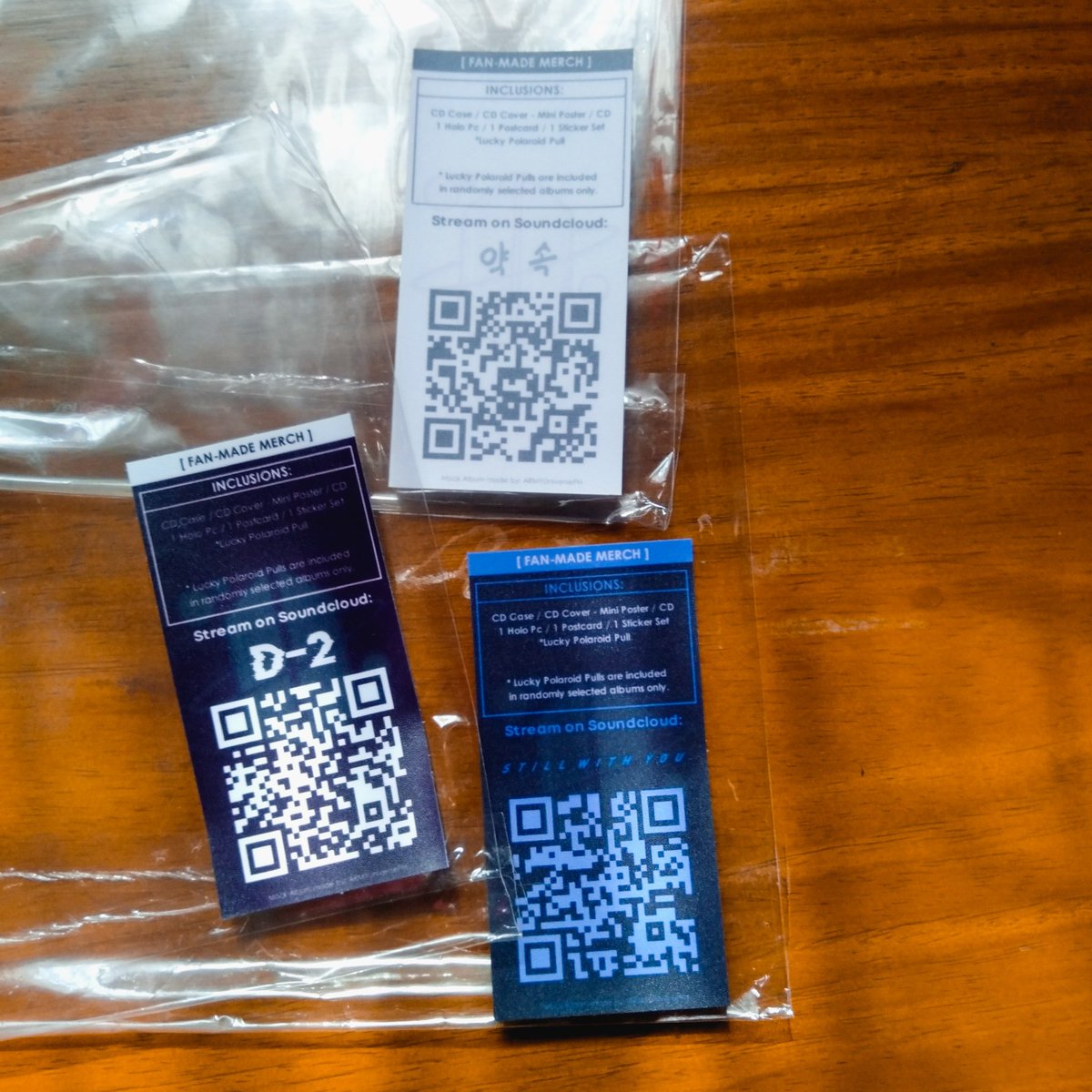 lachimolalart's tweet photo. misc.

nanghinayang ako sirain yung paper wrap kasi ang ganda nung sticker collage 🤧😍

also, look at these QR code stickers u can scan to stream these songs on soundcloud!! 

@kwonscartph #KCartPHProofs https://t.co/yu8VagvieF