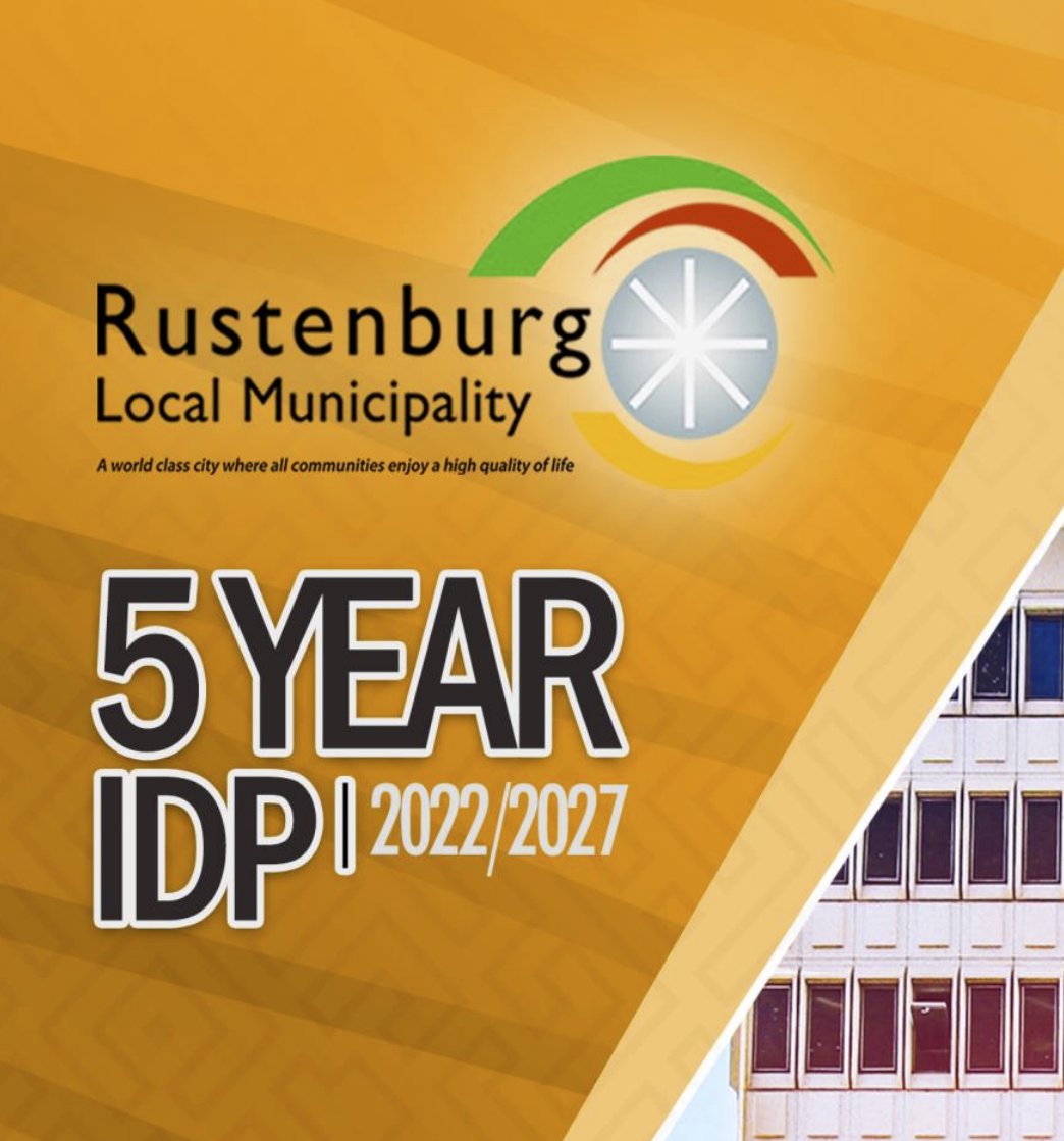 MunicipalNotice's tweet photo. Final Integrated Development Plan (IDP) for Rustenburg 2022-2027 https://t.co/m91b2UKNHH #PlanningNotice  #RustenburgNotice https://t.co/ZKi7CwJJPA