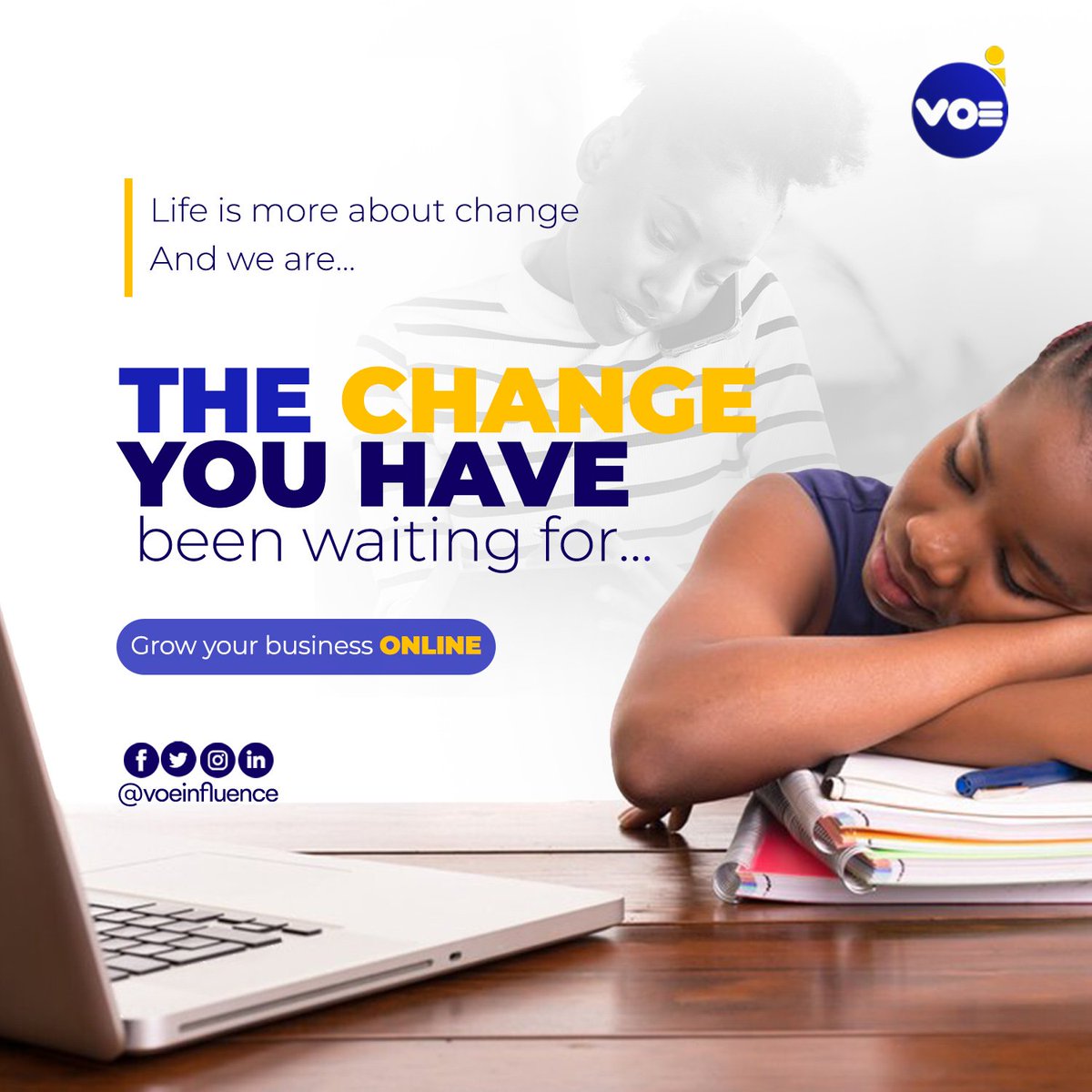 VoeInfluence's tweet photo. So you might be wondering, who we are @voeinfluence
Change is a beautiful thing and we are that change that you have been waiting for.
Stay with us and see how that change can affect your business!
#voeinfluence #branding #empower #copywriting #graphicdesign #socialmediamarket https://t.co/t7DIsqvDZ0