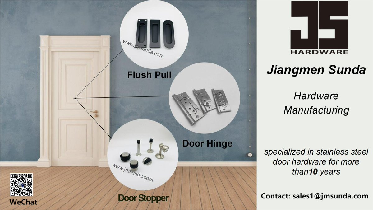 ChristyLiang7's tweet image. We specialized in door hardware more than 10 years. You could puchase different kinds door hardware from us. Contact: sales1@jmsunda.com #flushpull #doorstopper #doorhinge #homedecoration #ironmongery #constuctiondustry #architectureanddesign #doorhardware #househardware