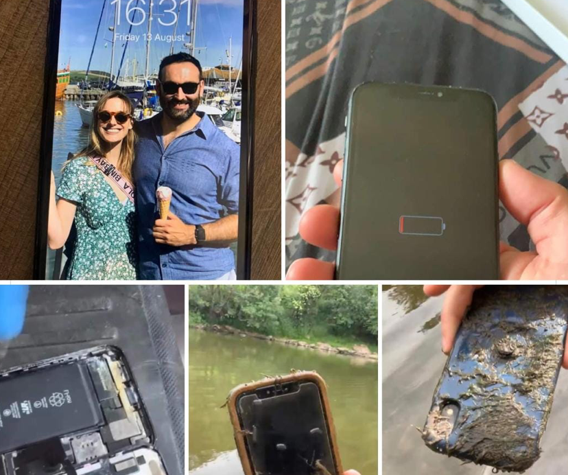 Man finds his phone ten months after losing it in a river