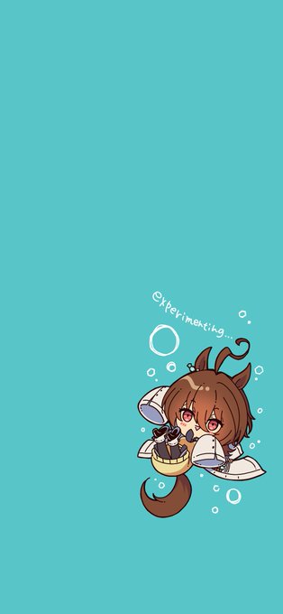 タキオンの待受です。スマホ壁紙としてご自由にお使い頂いてOkです～。タグ持ってる方はお揃いにしても可愛いかと! 