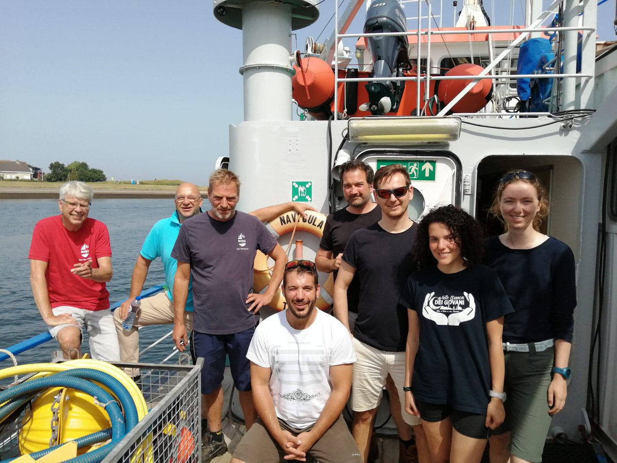 This is us. We finish our #methane, #microplastics and #nanoplastics sampling project. I had an awesome time with the people on board the research vessel Navicula. Now looking forward to the analysis. <a href="/NIOZnieuws/">@NIOZnieuws</a> <a href="/apcg_imau/">APCG IMAU</a>