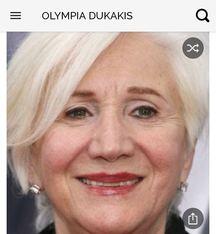 Happy birthday to this iconic actress.  Happy birthday to Olympia Dukakis 