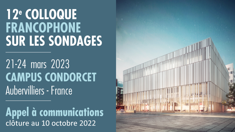 InedFr's tweet photo. I Appel à communications I L'Ined organise la 12e édition du Colloque Francophone sur les Sondages qui aura lieu du 21 au 24 mars 2023 sur le Campus Condorcet, à Aubervilliers. 

🔎Clôture de l'appel à communications : 10 octobre 2022.

En savoir plus ➡️https://t.co/3gK1qfYIwh https://t.co/YmYXWdLN9k