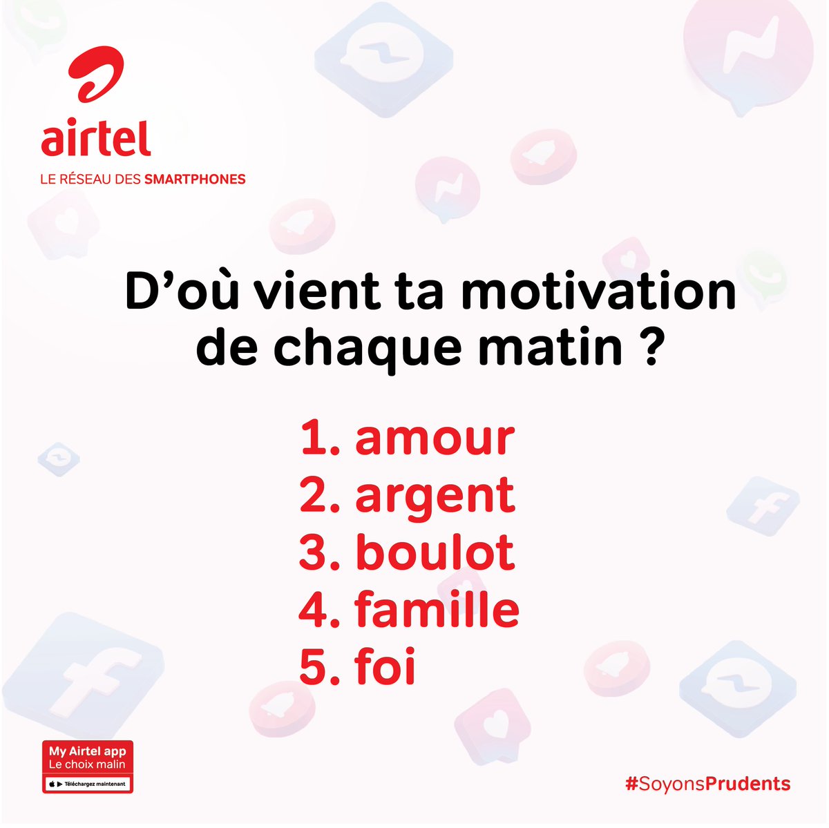 Airtel RDC on Twitter "Réponds en commentaire et quoi qu’il en soit, Bon début de semaine 
