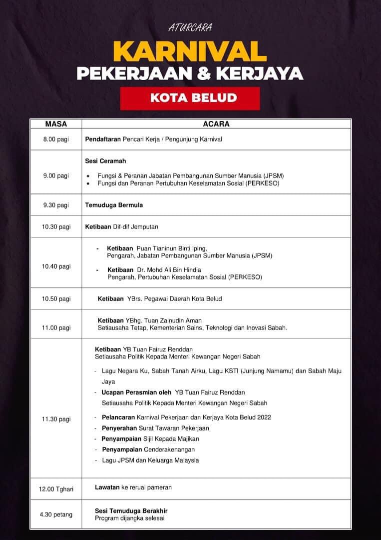 JAPENkotabelud's tweet photo. Karnival Pekerjaan &amp; Kerjaya 
Kota Belud

Jom ramai-ramai datang..Hujung minggu ini..

#infoKB
#JapenKB https://t.co/4ahIPY0kD3