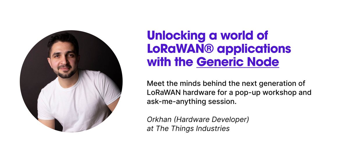 generic_node's tweet photo. Learn how to build #LoRaWAN applications with Generic Node during the @embedded_world on 21 of June! Join Orkhan, #GenericNode hardware developer, for a unique pop-up session at an #Ignion booth at 11 AM.

Register for the live session or digital summary: https://t.co/dZ3nXzbLXf https://t.co/xA4PyVMCau