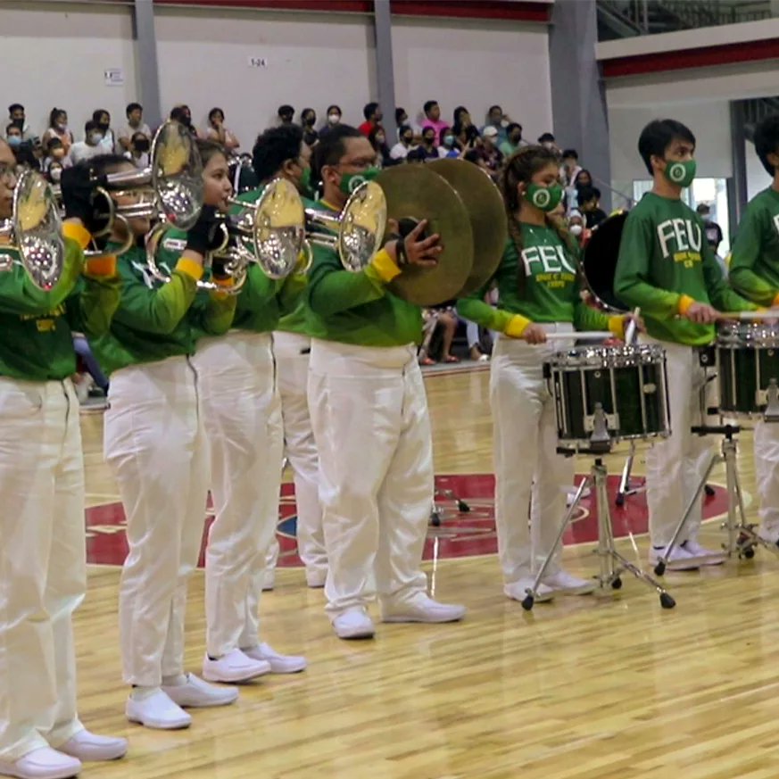 FEUDBC's tweet photo. HAPPENING NOW: The FEU Drum and Bugle Corps performs for the 75th Founding Anniversary of Lipa City, June 20. https://t.co/FIUOLElUZX
