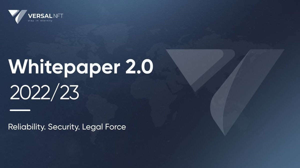 VersalNFT 
WHITEPAPER V.2.0 Updated.

We are pleased to announce the release of Whitepaper V.2.0, which will dive into a wide range of opportunities for VER holders✨
More details are available in the following link or can be found on our website 🌎 

📌versalnft.com/landing/Whitep…