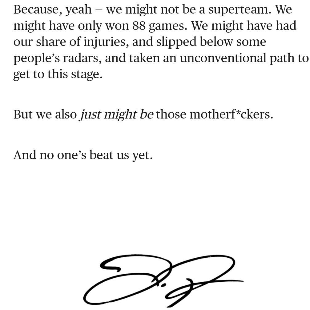 Turns out, Joc Pederson was right.

They were indeed.

One of the most memorable #Braves from one of the most memorable seasons gets his World Series ring tonight at Truist Park.