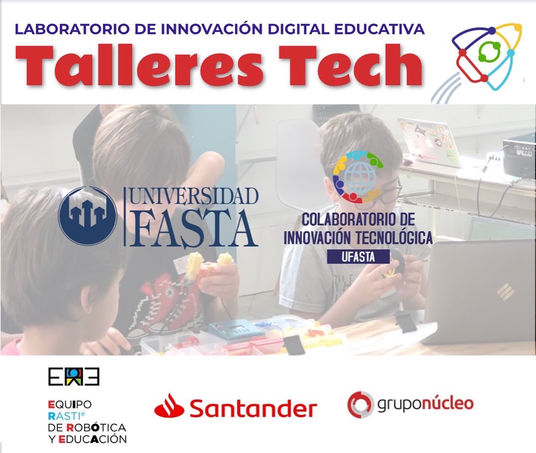 No se pierdan los nuevos Talleres TECH para todas las edades que lanza el LIDE - Colaboratorio UFASTA
#robótica #programacioncreativa 
#impresion3D 
#Roblox #scratch #tinkercad #makeymakey #microbit