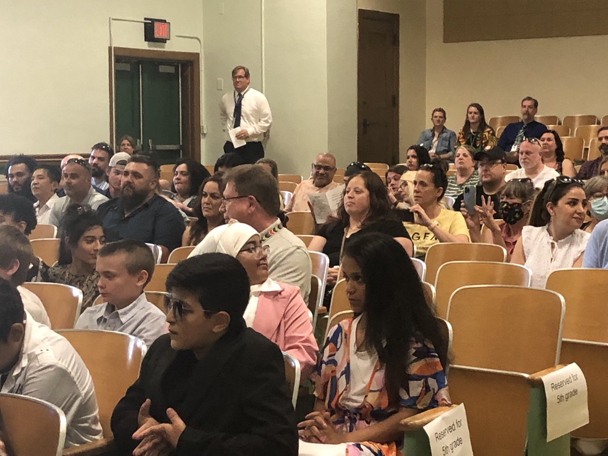 JillChochol's tweet photo. Whitmore-Bolles Eagles and DuVall Penguins staff and parents celebrate a successful promotion to 6th grade https://t.co/Qise7dD0nd