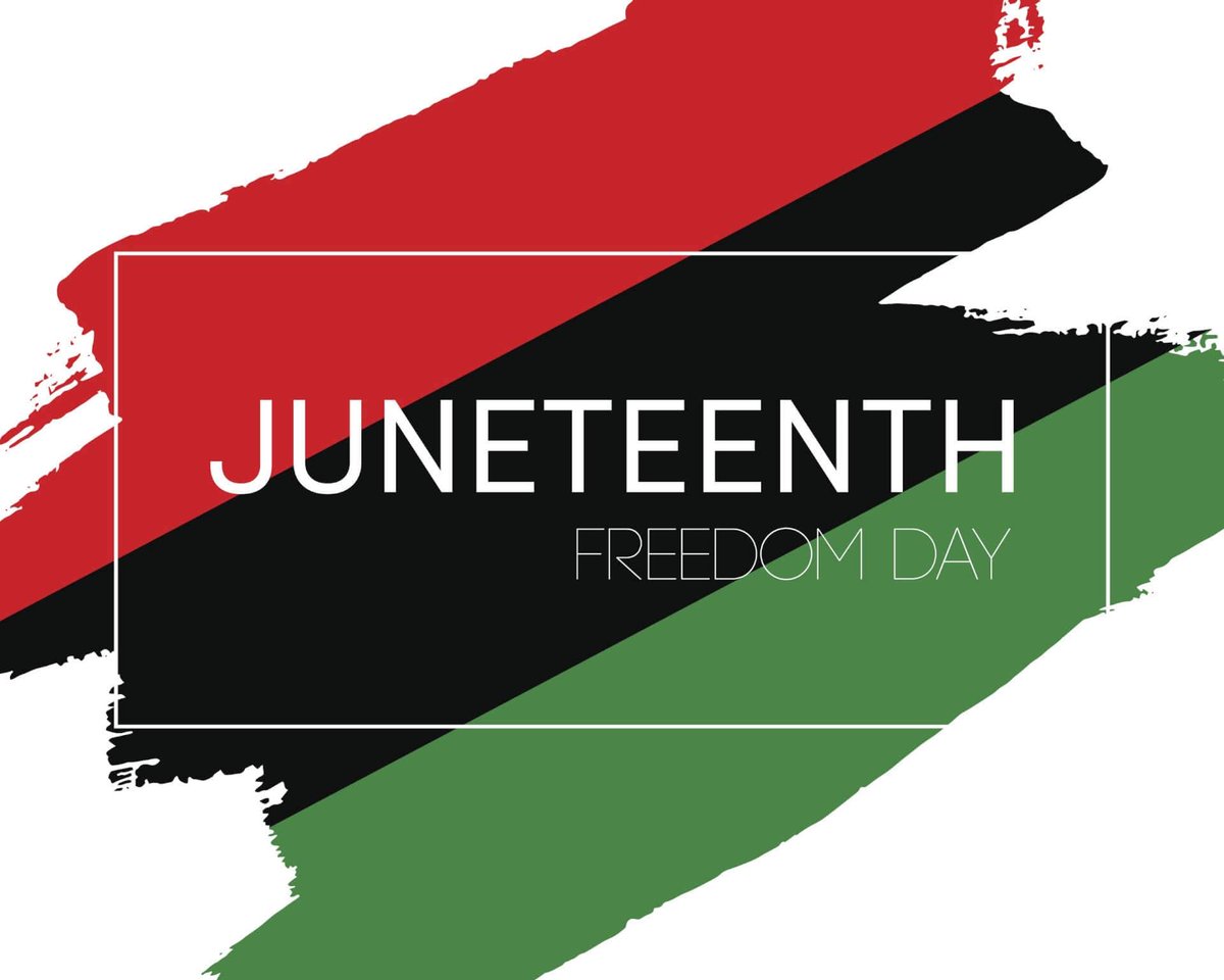We are closed today in observance of Juneteenth, commemorating the emancipation of enslaved African Americans.  Let it be a day for reflection and remembrance. #juneteenth2022