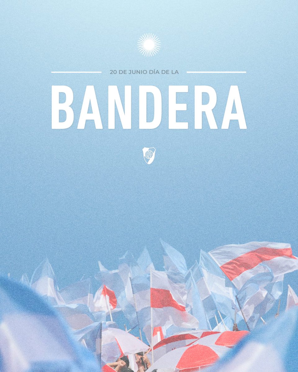 RiverPlate's tweet photo. Nuestra bandera, alta en el cielo.

#DíaDeLaBandera 🇦🇷 https://t.co/Ex4AtaT8bJ