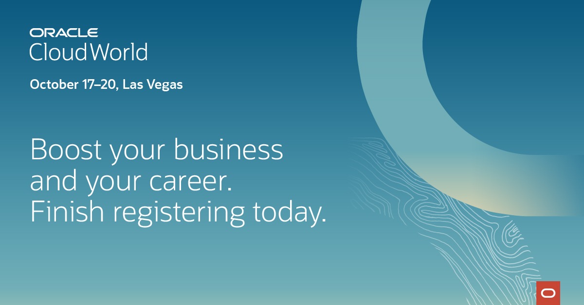 mapruner's tweet image. #DYK that Oracle #CloudWorld 2022 offers a track just for #sellers and #CustomerService pros? 

Register today to learn how to create amazing customer and employee experiences with @OracleCX. #OCW social.ora.cl/6013z5ZIJ