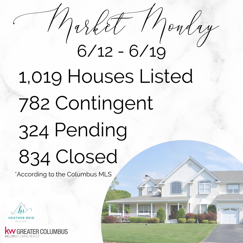 HeatherKwgc's tweet photo. I hope everyone had a wonderful Father's Day weekend! We saw a lot of homes listed last week! What is your biggest real estate question this week? 🤔

#HeatherReidRealtor #KellerWilliamsGreaterColumbus #MarketMonday #ColumbusRealEstate #ColumbusRealtor #614RealEstate #Columbus https://t.co/BclTu4MKBF