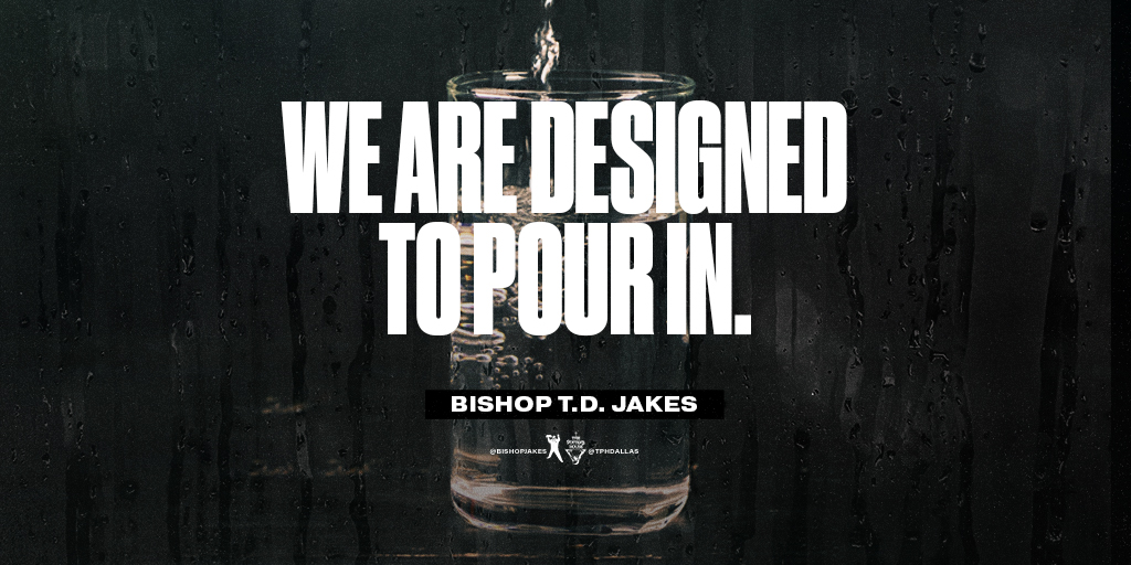 TPHDallas's tweet photo. Where you’re required to pour, the Lord will always replenish (Isaiah 58:10-11)! 

Be refreshed as you watch #RealMenPourIn, an empowering message from @BishopJakes, available now at https://t.co/KGU23tRaO6 

#TPHDallas https://t.co/3evf3E1IJU