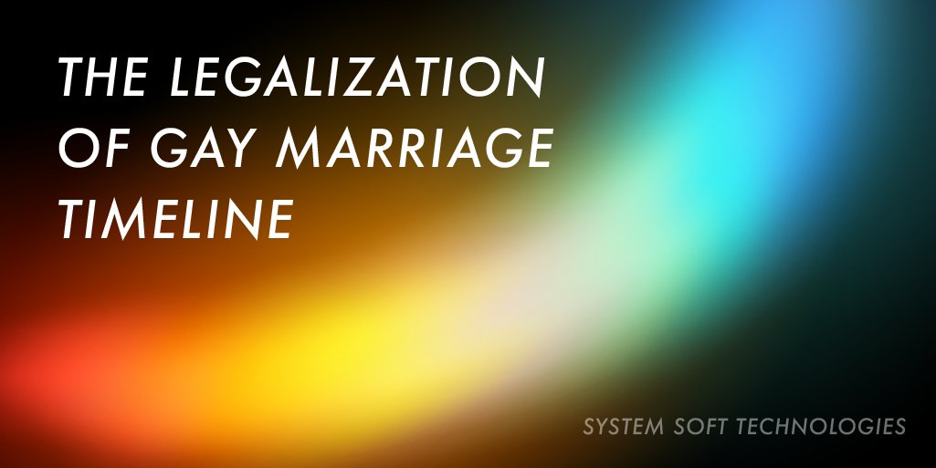 SystemSoft_Tech's tweet photo. In 2004, Massachusetts became the first state to legalize same-sex marriage. 11 years later, the Supreme Court ruled that same-sex couples can marry nationwide.

Swipe to learn more about the history of the legalization of gay marriage.

#SystemSoftPride #PrideMonth #Pride https://t.co/7TG975Zmp9