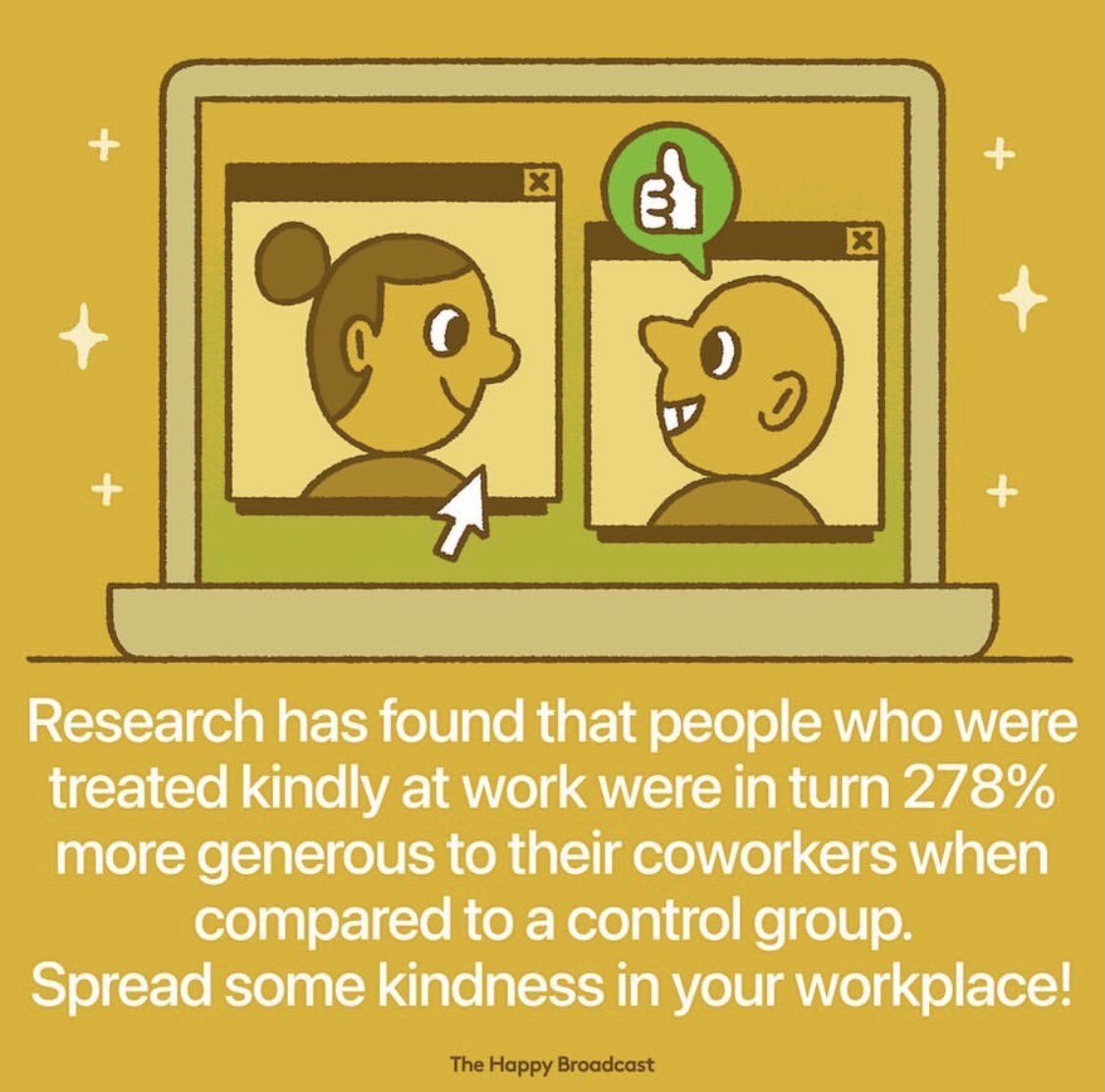 A reminder about the power of showing #kindness to your colleagues. <a href="/happybcast/">The Happy Broadcast</a>