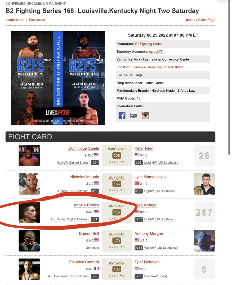 JT_Lines's tweet photo. π¨π¨π¨ LOCK OF THE WEEK π¨π¨π¨
#LOTW #B2FS168 #UFCVegas57 @wewantpicks https://t.co/u35Da1YX6f