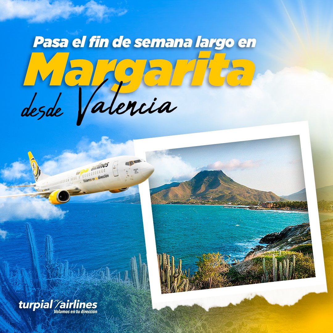 ¿Listos para pasar un fin de semana largo en Margarita?

Visita uno de los lugares más impresionantes de nuestra Venezuela 🇻🇪 y disfruta de un largo fin de semana tropical junto a tus personas favoritas 🌴

Desde el 23 al 26 de Junio #Porlamar será para ti.