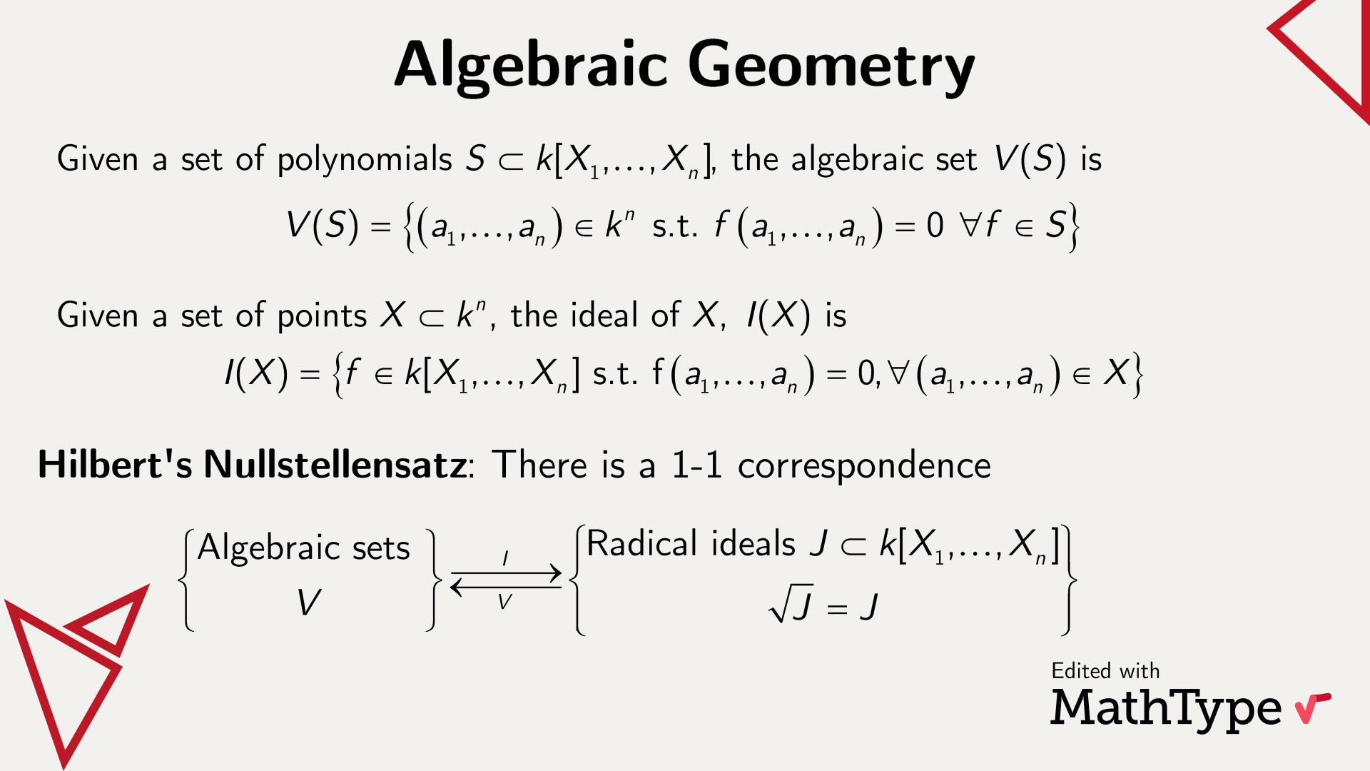 Algebraic Geometry