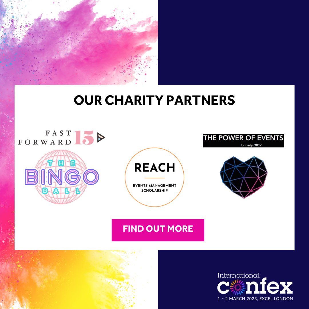IntlConfex's tweet image. We are proud of our partnerships and their work to make the industry a more level playing field for all.
Find out more about how we are working with our partners in 2023.
international-confex.com/charity-partne…

#fastforward15 #corporateevents #exhibitions #seeyouatconfex #internationalconfex