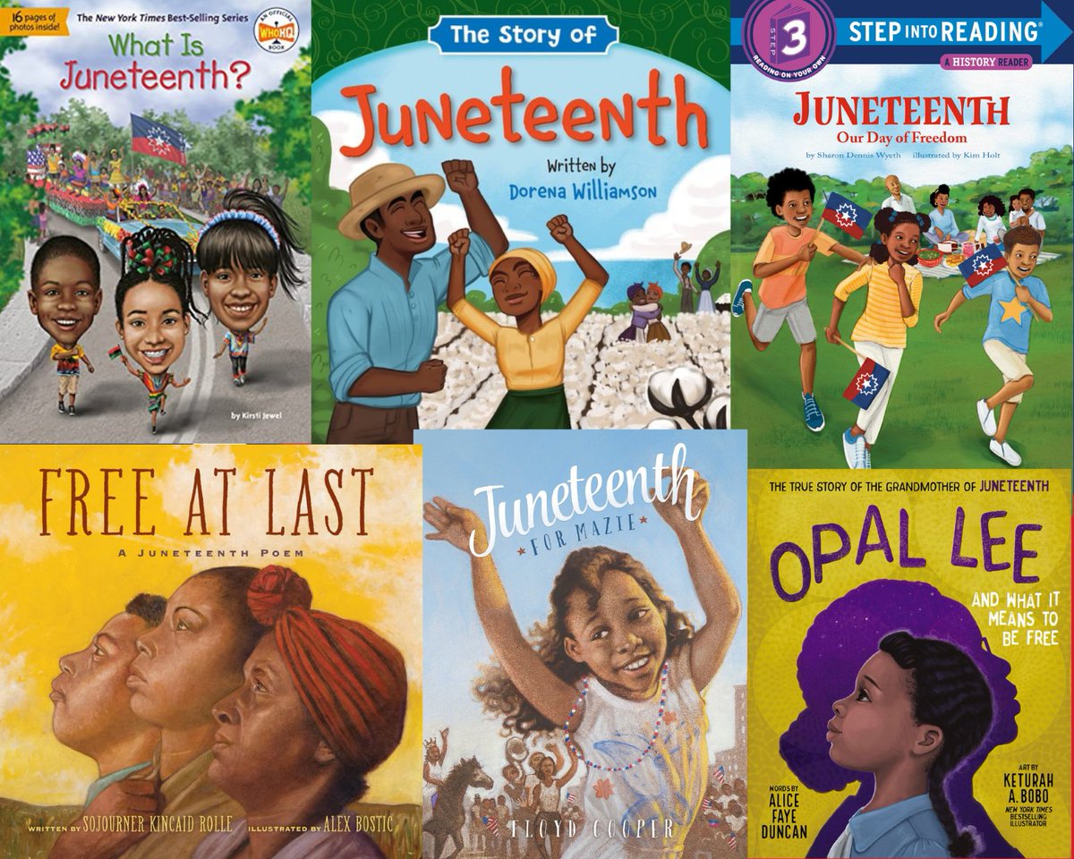 Many businesses and organizations are observing the June 19th holiday of #Juneteenth today. Here are some books to help little ones learn about this holiday:

ow.ly/4T1S50JAfYx