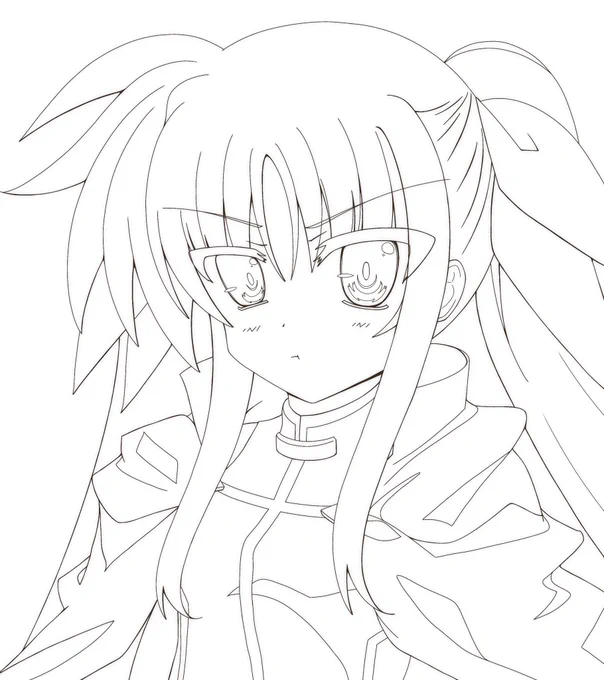 レヴィの線画でけた。
フェイトじゃないよ。 