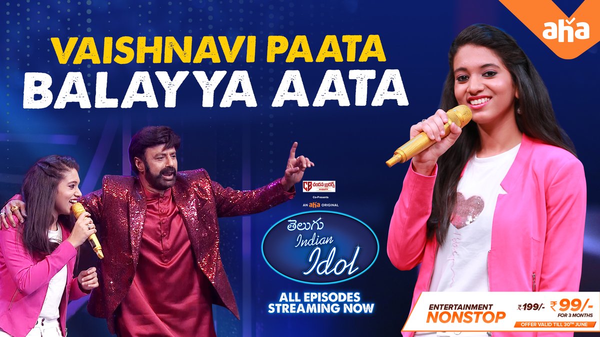 ahavideoIN's tweet photo. Stage edaina.. Paata edaina Balayya josh and energy taggedhele.. 😎 🤩
#MegaFinale and all episodes Streaming Now.
▶️https://t.co/wWLK21jWoh
#nandamuribalakrishna @MusicThaman @MenenNithya @singer_karthik @Sreeram_singer @fremantle_india #ChandanaBrothers https://t.co/XUZTHBtJRd