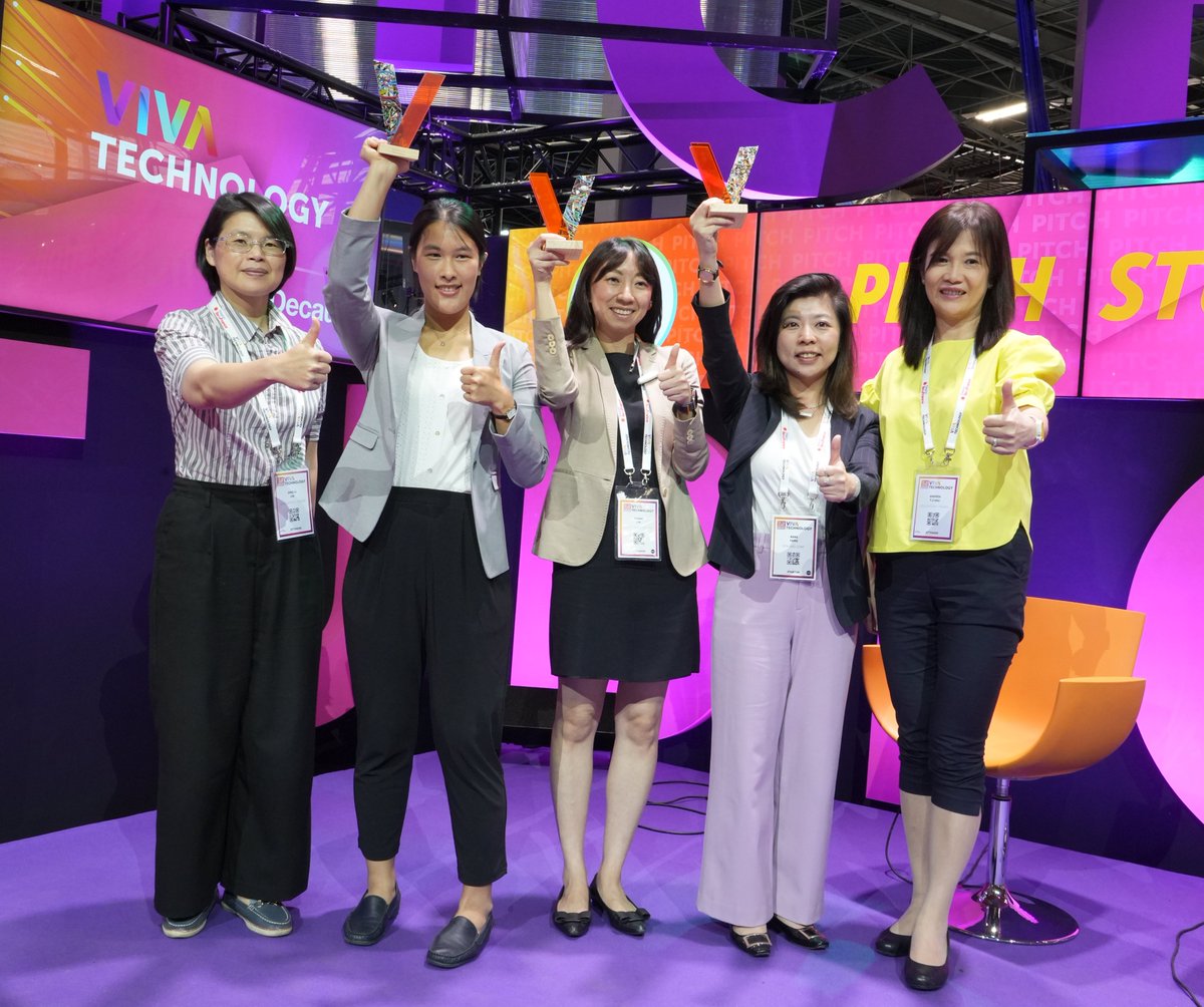 TaiwanTechArena's tweet photo. 科技部TTA率臺灣新創參展VivaTech,由FaceHeart 、 ible 、iStaging 拿下VIVA TECH 新創競賽獎! 🥂👏
Congrats to our winners of the 2022 @VivaTech Innovation Award: @FaceheartI , #ible, and @iStaging!! ✨✨
https://t.co/gl6juvFG28
#TTA #taiwantech #vivatech2022 #startup https://t.co/zBVBqqubvo