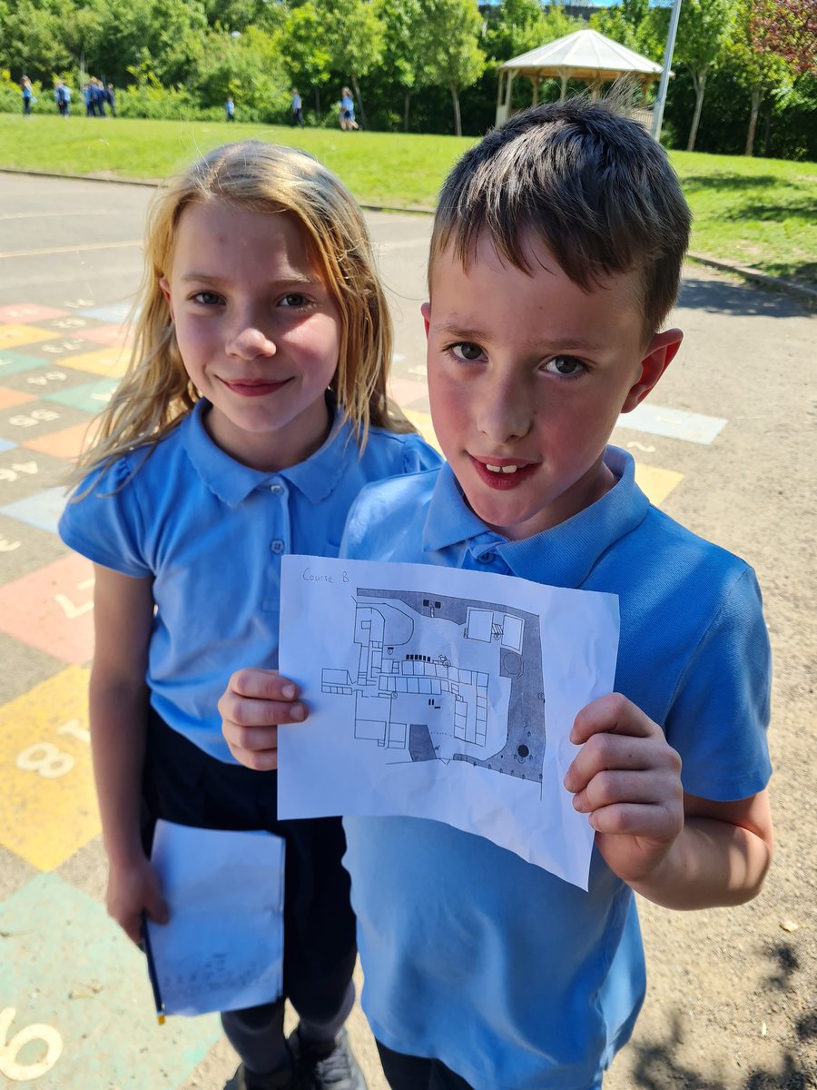 Orienteering around the school grounds this afternoon <a href="/BennieErin/">Mrs McMillan</a>