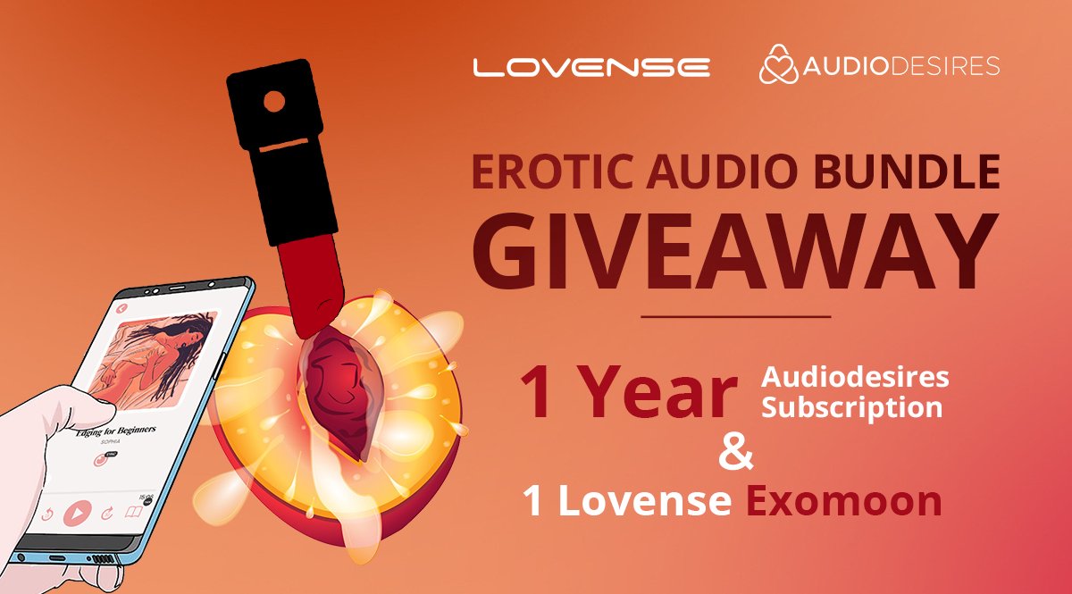 Lovense's tweet photo. [#GIVEAWAY] In commemoration of our latest partnership with @audiodesirescom, we’re giving away a 1 Year Audiodesires subscription and 1 Lovense toy of your choice to 2 lucky winners! Head on over to our Instagram page to find out how you can enter: https://t.co/IZQs1isu47 https://t.co/UerP4UDST6