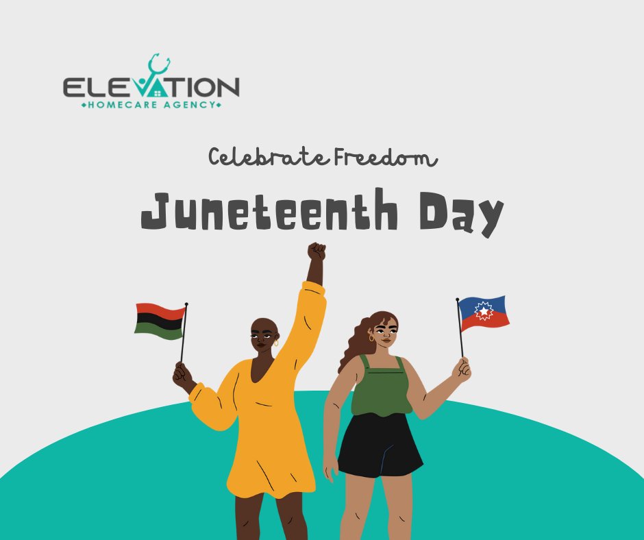 elevationhome18's tweet photo. “Juneteenth reminds me of Black freedom dreams, my freedom dreams.” 
— Dannese Mapanda

From all of us at Elevation Homecare Agency
Wishing you a very Happy Freedom Day. https://t.co/dTaEecPSQe
