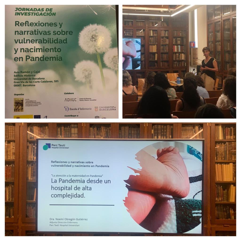L’adjunta a la DI @NoemiObregon3 ha explicat en les jornades “Reflexions i Narratives sobre Vulnerabilitat i Naixement  en Pandèmia” com es va mantenir la qualitat de l’atenció obstètrica, tot i les dificultats del context pandèmic a l’hospital <a href="/parctauli/">Consorci Corporació Sanitària Parc Taulí</a>