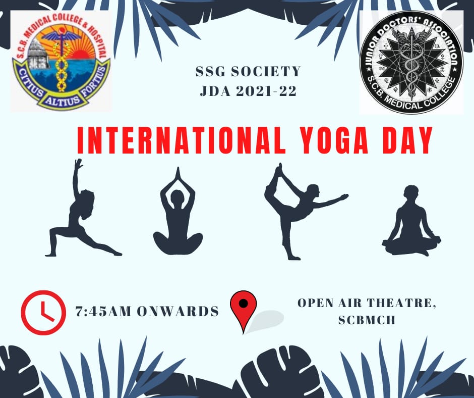 JDASCB's tweet photo. JDA is organising a yoga programme on the occasion of International Yoga Day on 21st June.
Venue- Open Air Theatre, SCBMCH
Time- 7.30am onwards
Please participate in large numbers. https://t.co/vnewLfdoeO