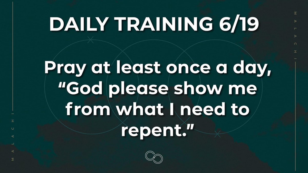 Yesterday we continued in our series in Malachi. Practice the Daily Training this week and join us next week for week 4 of “Measuring Up”.