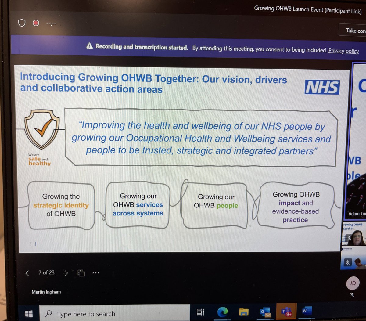 Excited to be involved in the conversation #GrowingOHWB #OurNHSPeople looking forward to elevating the services available to all HSCW @UHDBTrust @JoinedUpCare @DCHStrust @NHSDDCCG @derbyshcft @GPTFDerbys @NHSEngland @JohnDrew_1970 @somceo @FOMNews @fauzi_begum