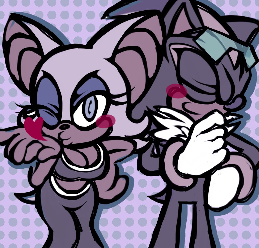 sonicbateman's tweet photo. partners in crime! #ShadowTheHedgehog #RougeTheBat #teamdark #SonicTheHedeghog https://t.co/wem3Afya4a