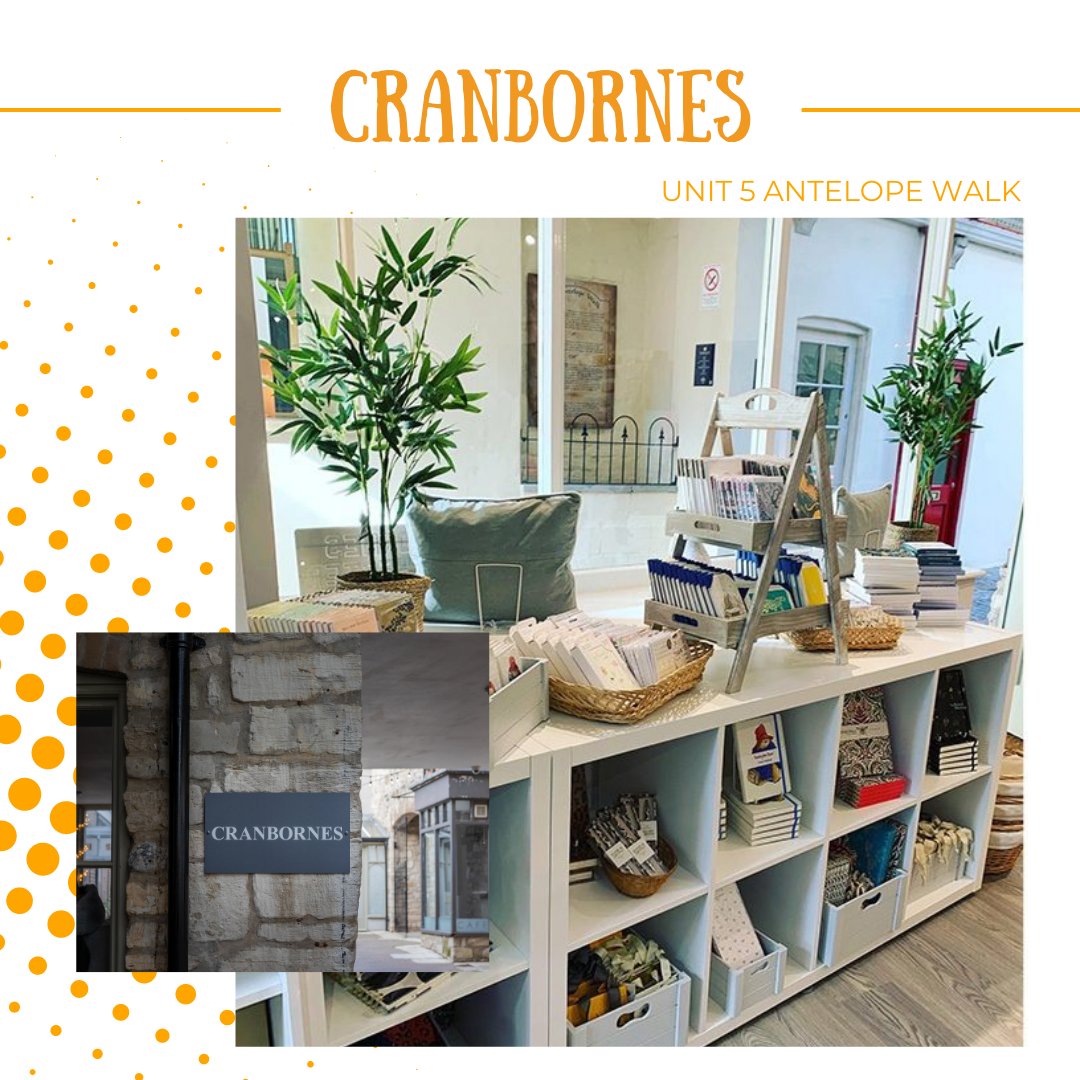 Business Spotlight: Unit 5 Cranbornes. A wonderful selection of gifts, cards, stationery, jewellery and women's accessories. Pop along to browse the collection and to find that perfect present!

#AntelopeWalk #Dorchester #DorsetBusiness #ShoppingArcade #ShopLocal #SupportLocal
