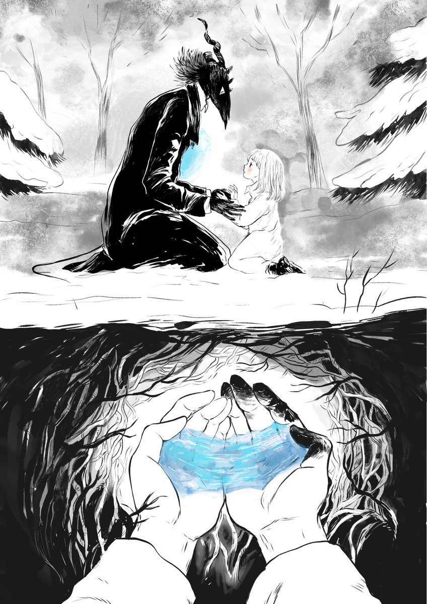 _ofride's tweet photo. Siúil, a Rún “ A little tribute to one of my favourite manga ❤️ “The girl from the other side" written and drawn by @mucknagabe . I’ve finished all the books one month ago and I’m so fascinated by the ending. #girlfromtheotherside #totsukuninoshoujo #fanart https://t.co/44Lpy2USTM