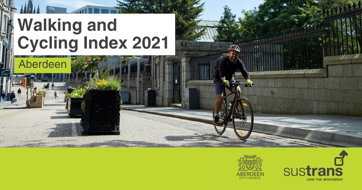 Every year walking and cycling in Aberdeen prevents over 600 long term serious health conditions. We’re delighted to be in #Aberdeen to launch the city's #WalkingCyclingIndex, part of the UK's largest #activetravel survey <a href="/Nestrans/">Nestrans</a> <a href="/AberdeenCC/">Aberdeen City Council</a>         👇
sustrans.org.uk/the-walking-an…