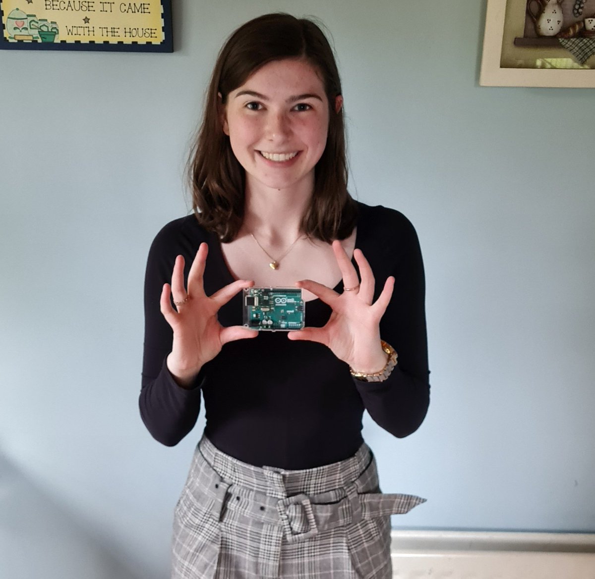 Mebr2021's tweet photo. One key word that has really "sparked" my interest during my time at Intel is Arduino! This little board is perfect for teaching electronics in a fun and interesting way! @STEMTeachIntern #STInt2022 https://t.co/BOjkSDi3pZ