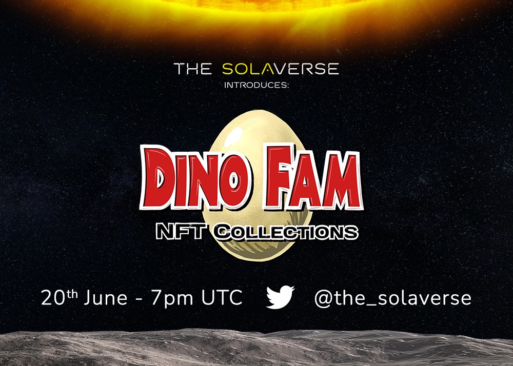 the_solaverse's tweet photo. The SolaVerse Introduces 🪐✨

Episode 1 will be with our friends from @DinoFamNFTs 

7PM UTC Today! Make sure you set a reminder below 👇

https://t.co/ik7yz7u6vp https://t.co/Ih3MEjgN0r