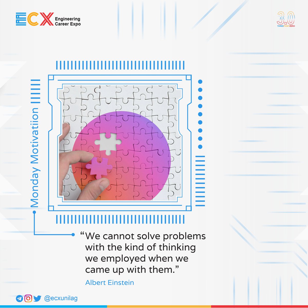 engcareerexpo's tweet photo. Time to start thinking like a problem solver with ECX.

#MondayMotivation #ECX3 #tech https://t.co/7vCVhSFAi9